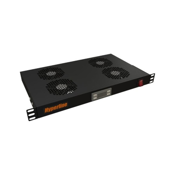 Вентиляторный модуль Hyperline TRFA-MICR-4F-RAL9004 19