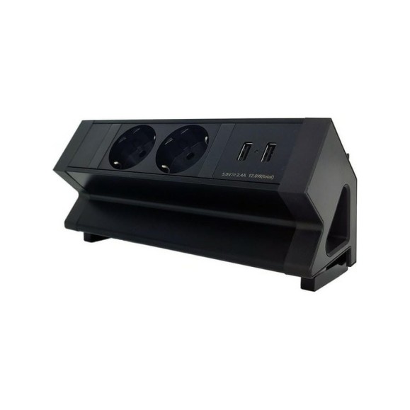 Настольная розетка ROCKETSOCKET 2EU + 2USB, кабель 2м AM-41Y-2EU2UC-12