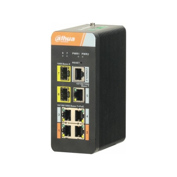 Промышленный 7-портовый гигабитный коммутатор Dahua DH-PFS4207-4GT-DP с 4-РОЕ портами, управляемый АН5024610 Промышленный 7-портовый гигабитный коммутатор Dahua DH-PFS4207-4GT-DP с 4-РОЕ портами, управляемый АН5024610