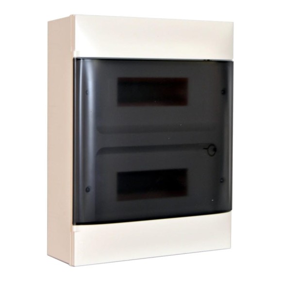 Пластиковый щиток Legrand Practibox S  Навесной 2X12 Дымчатая дверь 135612