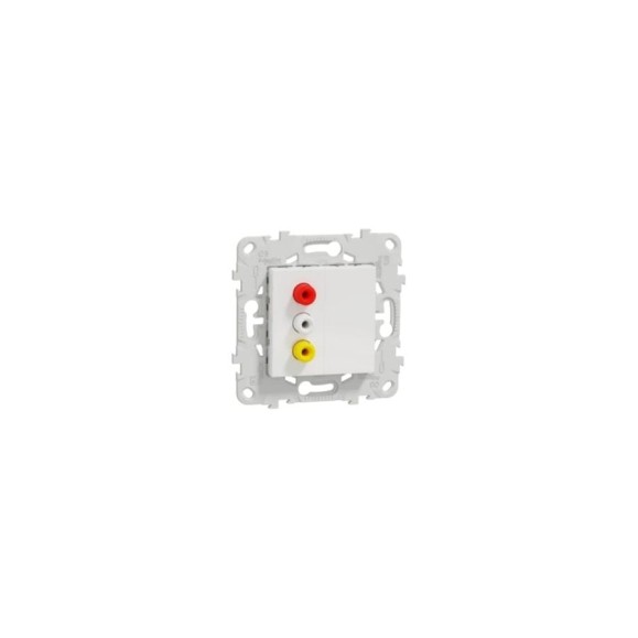 Розетка Systeme Electric Unica New Белый 3 RCA NU543118