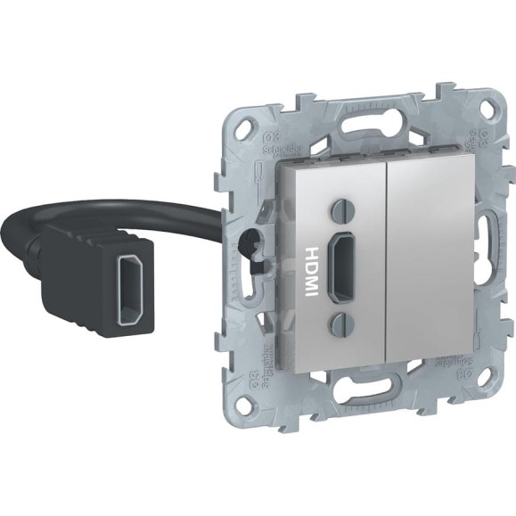 Розетка HDMI Systeme Electric Unica New Алюминий NU543030