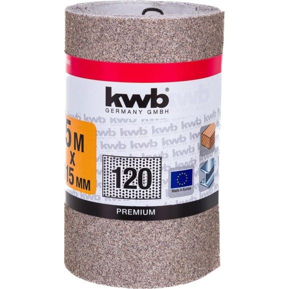 Бумага шлифовальная в рулоне kwb 5 м, 115 мм, К120 847842