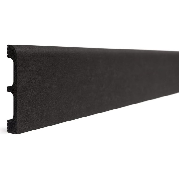 Плинтус напольный ударопрочный влагостойкийDecor-Dizayn цвет графит 80x13x2400 мм 706-94