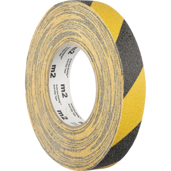 Противоскользящая лента Mehlhose GmbH цвет желто-черный, 25 мм х 18,3 м M1WR025183