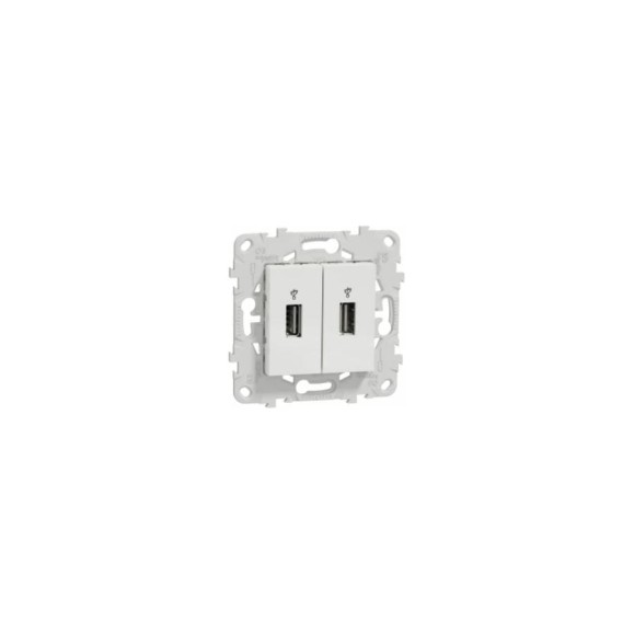 USB розетка Systeme Electric Unica New Белый, двойная NU542718 USB розетка Systeme Electric Unica New Белый, двойная NU542718