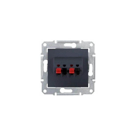 Аудиорозетка Systeme Electric Sedna Графит 2-я SE SDN5400170