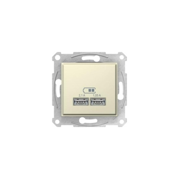 Розетка USB Systeme Electric Sedna Бежевый 2-ая 2,1А 2x1,05А SE SDN2710247