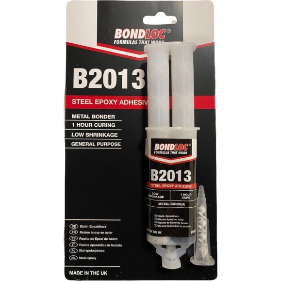Металлонаполненный 2К эпоксидный клей Bondloc B2013 повышенная прочность, 25 гр, шприц, блистер B2013C25ML
