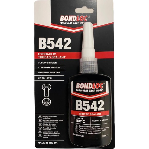 Резьбовой текучий герметик Bondloc B542 50 мл, блистер B542C50ML
