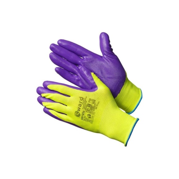 Перчатки для механических работ GWARD Hi-Vis с нитриловым покрытием, 12 пар, р. 10/XL N1001XL Перчатки для механических работ GWARD Hi-Vis с нитриловым покрытием, 12 пар, р. 10/XL N1001XL