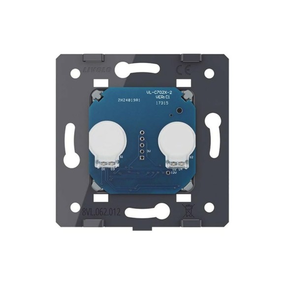 Двухклавишный проходной сенсорный выключатель LIVOLO ZigBee механизм VL-C702SZ