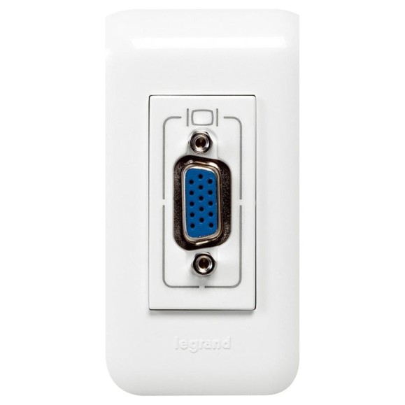 Розетка HD15 Legrand Mosaic 1м бел +шнур 078777