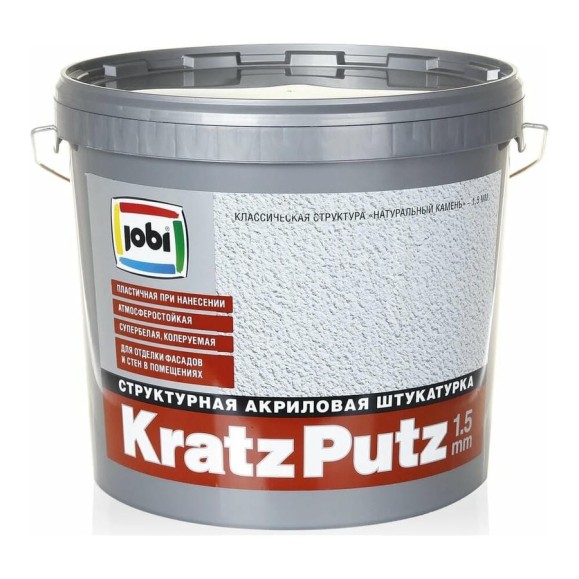 Декоративная штукатурка JOBI KRATZPUTZ (1.5 мм; 16 кг) 23539