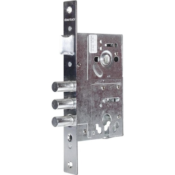 Корпус цилиндрового замка DOORLOCK DL8252С/60/85мм, хромированная фронтальная планка 26х230мм, реверсивный, диаметр ригелей 14 мм 75329 Корпус цилиндрового замка DOORLOCK DL8252С/60/85мм, хромированная фронтальная планка 26х230мм, реверсивный, диаметр ригелей 14 мм 75329
