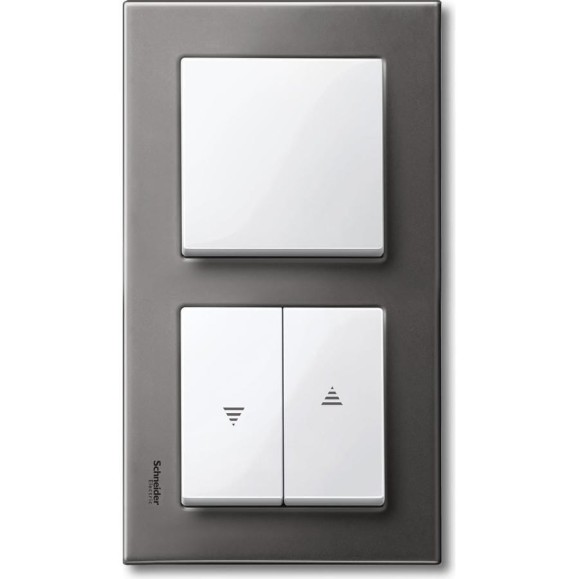 2-ая жалюзийная клавиша Systeme Electric Merten SM Белый глянец SE MTN432419