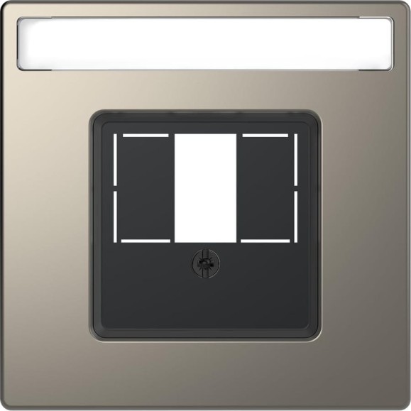 Центральная накладка для TAE/Audio/USB Systeme Electric Merten D-Life Никель SE MTN4250-6050