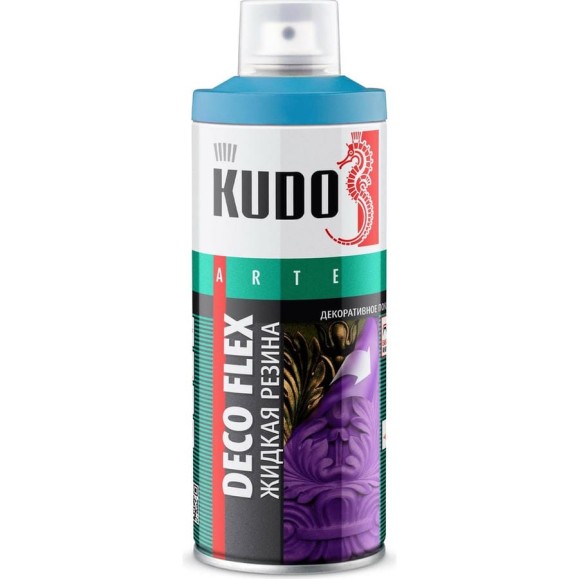 Краска для декоративных работ KUDO DECO FLEX жидкая резина голубая KU-5305