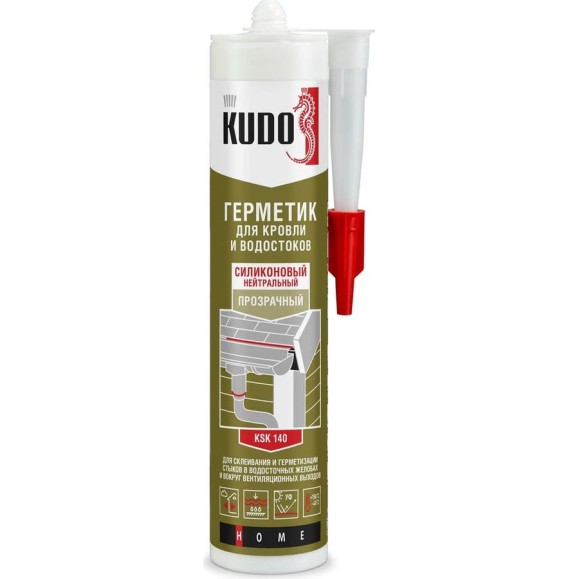 Герметик KUDO для кровли прозрачный 280 мл KSK-140