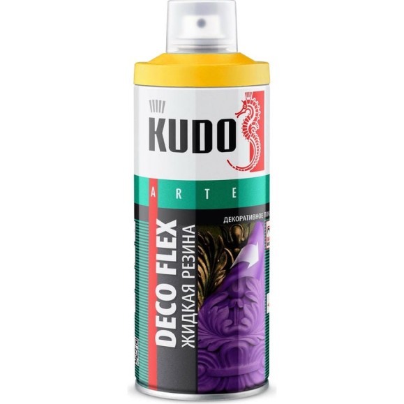 Жидкая резина KUDO DECO FLEX флуоресцентная жёлтая KU-5323