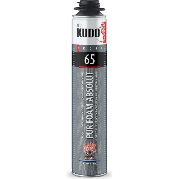 Полиуретановая монтажная пена KUDO ПРОФ PROFF 65 ALASKA 1000 мл KUPP10W65