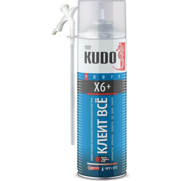 Клей-пена универсальный монтажный всесезонный КЛЕИТ ВСЕ X6+ 650 мл KUDO KUPH06B6UAU Клей-пена универсальный монтажный всесезонный КЛЕИТ ВСЕ X6+ 650 мл KUDO KUPH06B6UAU