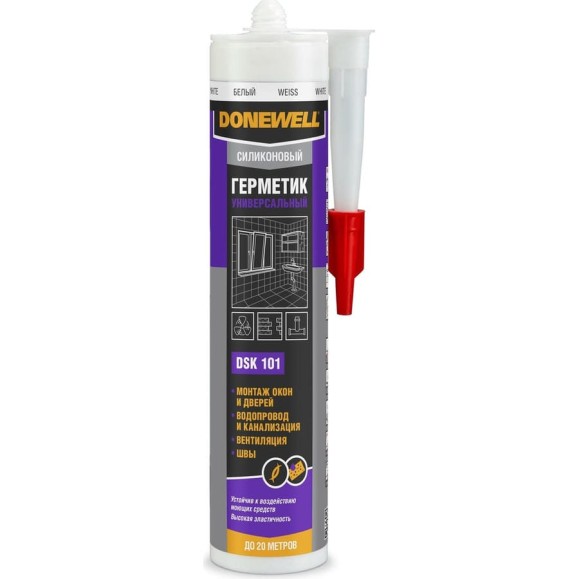 Силиконовый универсальный герметик DONEWELL белый 260 мл DSK101