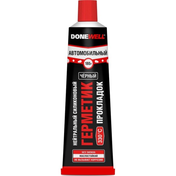 Автомобильный нейтральный высокотемпературный герметик DONEWELL силиконовый, 118 мл, черный DGT-212