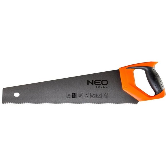 Ножовка по дереву 450 мм (7TPI, PTFE) NEO Tools 41-016