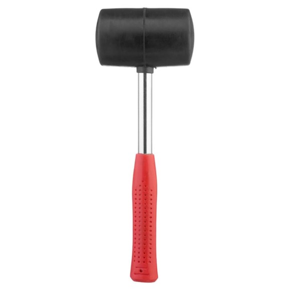 Резиновая киянка INTERTOOL 680г. 75 мм, черная резина, металлическая ручка HT-0232