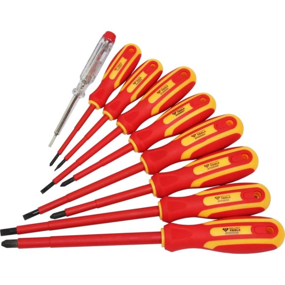 Набор отверток Brilliant Tools VDE SL шлицевые и PH Phillips 9 предметов BT068010