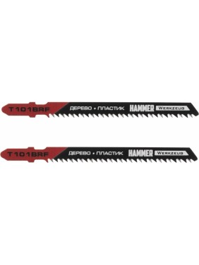 Пилка Flex 204-105 JG WD T101BRF (2 шт; 74 мм; шаг 2.5 мм; BiM) для лобзика Hammer 30569