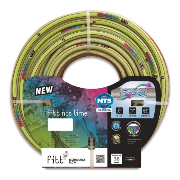 Пищевой противоскручивающийся шланг FITT NTS LIME 5/8" 25м