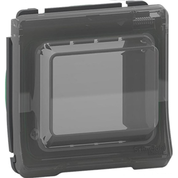 Накладка с крышкой Systeme Electric MUREVA S для механизмов Unica, АНТРАЦИТ, IP55 MUR35106