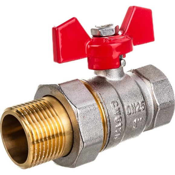 Шаровой кран Terma RED 1 с американкой 26150