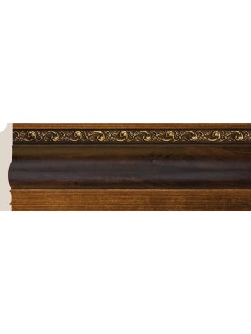Декоративный плинтус Cosca Decor 95 красное дерево с золотом СПБ016619