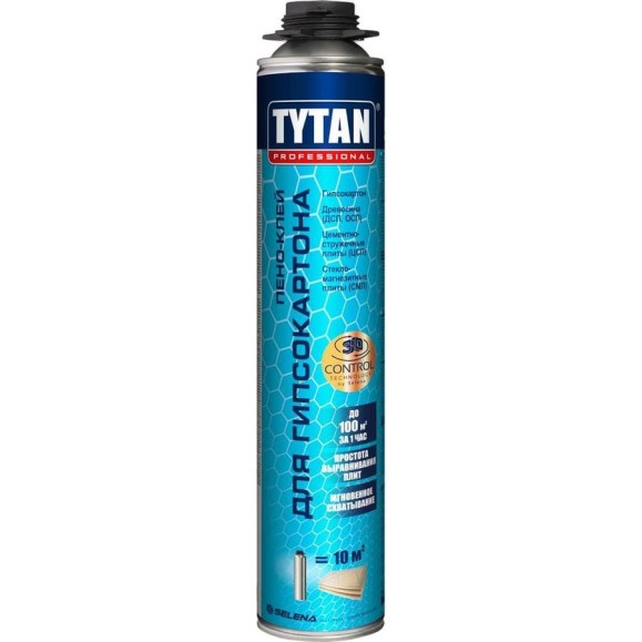 Пено-клей Tytan PROFESSIONAL GUN для гипсокартона, 840 мл 71361 205839