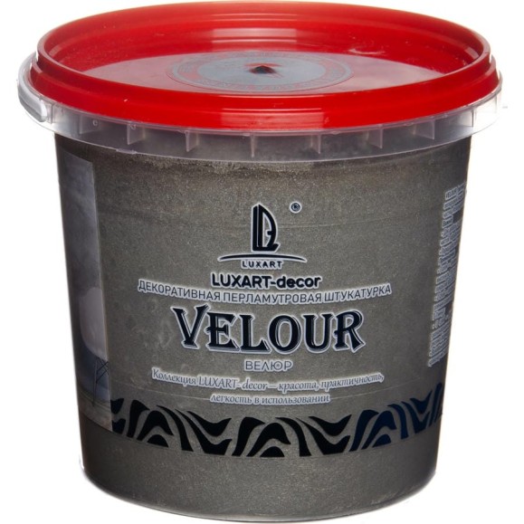 Декоративная штукатурка Luxart Бархатный шелк Decor Velour белое золото, 1 кг LDV01BV0010