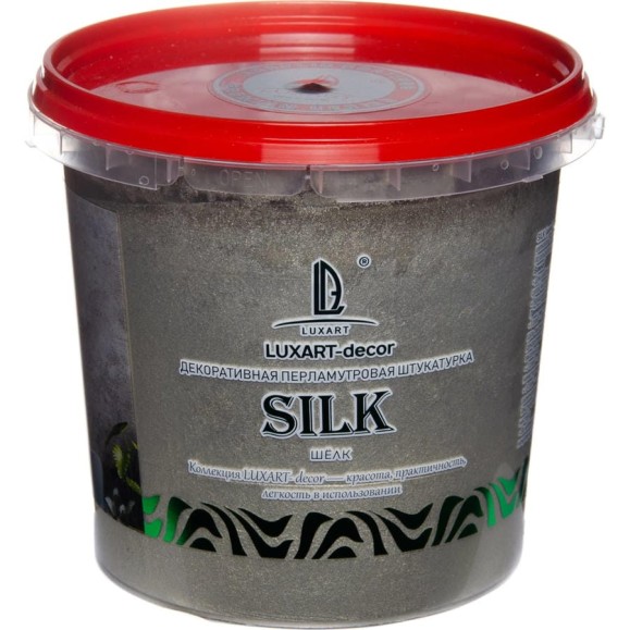 Декоративная штукатурка Luxart Мокрый шелк Decor Silk белое золото, 1 кг LDS01BV0010