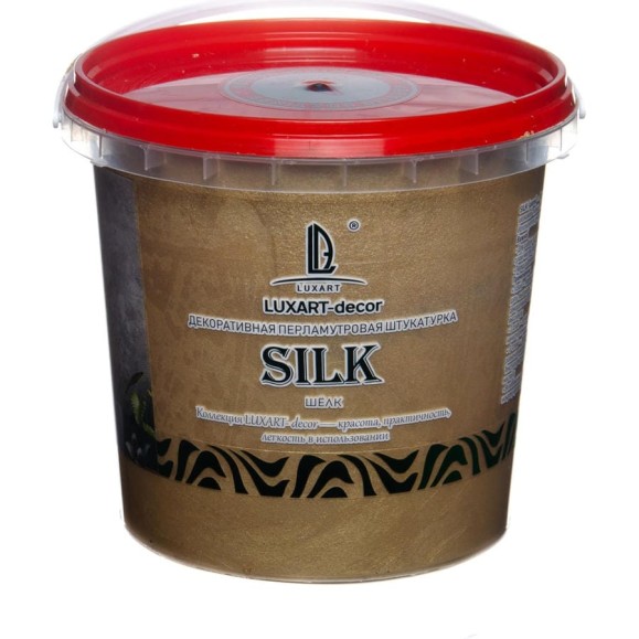Декоративная штукатурка Luxart Мокрый шелк Decor Silk теплое золото, 1 кг LDS03BV0010