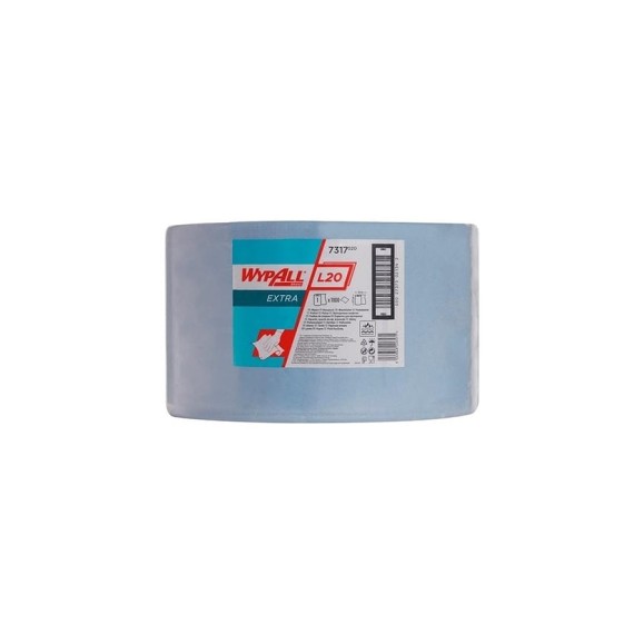 Протирочный материал Kimberly-Clark WypAll L20 рулон Jumbo сверхширокий, синий 7317