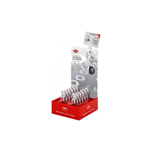 Укомплектованный дисплей KNIPEX, переставные клещи-гаечный ключ KN-8604100 12 шт. KN-001801V42