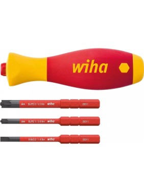 Набор из отвёртки с держателем бит Wiha SoftFinish slimVario electric 4 предмета, wih43449