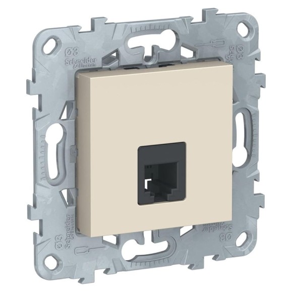 Одиночная телефонная розетка RJ11 Systeme Electric UNICA NEW 4 контакта, бежевый NU549244 Одиночная телефонная розетка RJ11 Systeme Electric UNICA NEW 4 контакта, бежевый NU549244