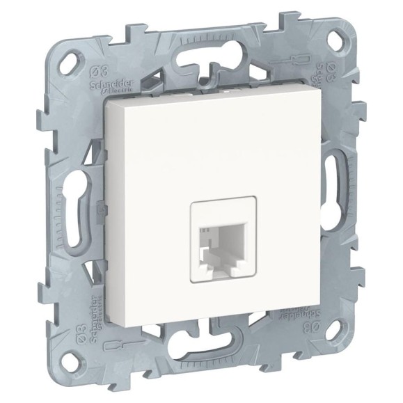 Одиночная телефонная розетка RJ11 Systeme Electric UNICA NEW 4 контакта, белый NU549218 Одиночная телефонная розетка RJ11 Systeme Electric UNICA NEW 4 контакта, белый NU549218