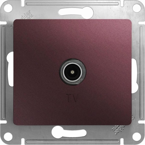 TV розетка Systeme Electric Glossa Баклажановая оконечная 1DB SE GSL001191