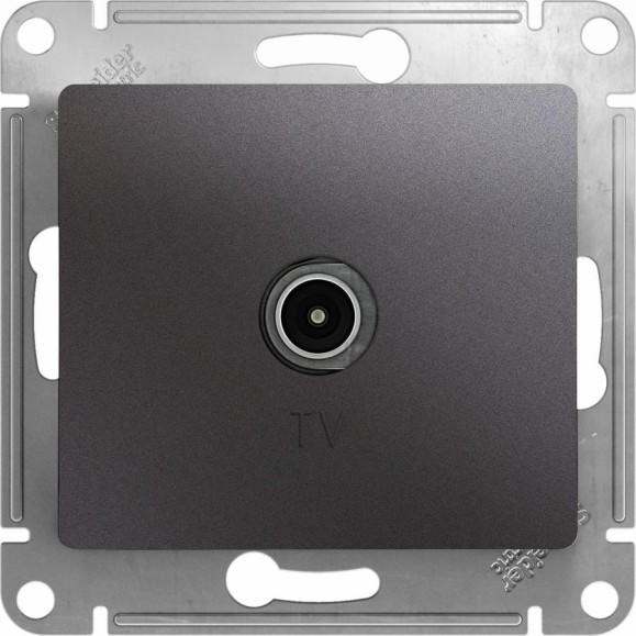 TV розетка Systeme Electric Glossa Графит оконечная 1DB GSL001391 TV розетка Systeme Electric Glossa Графит оконечная 1DB GSL001391