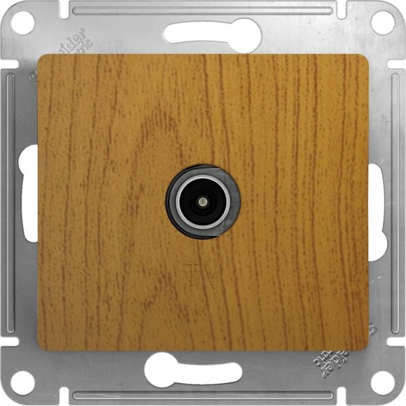 TV розетка Systeme Electric Glossa Дерево Дуб проходная 4DB SE GSL000592