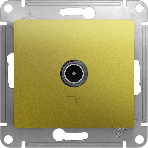 TV розетка Systeme Electric Glossa Фисташковая, оконечная 1DB SE GSL001091