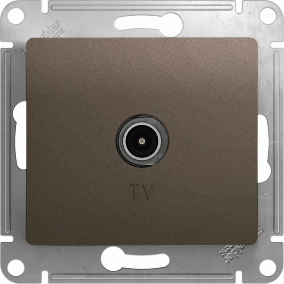 TV розетка Systeme Electric Glossa Шоколад, механизм SE GSL000893